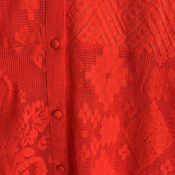 MAEVE by ANTHROPOLOGIE | Soren Long-Sleeve Shirt Dress | Bright Orange | L - Picture 6 of 10